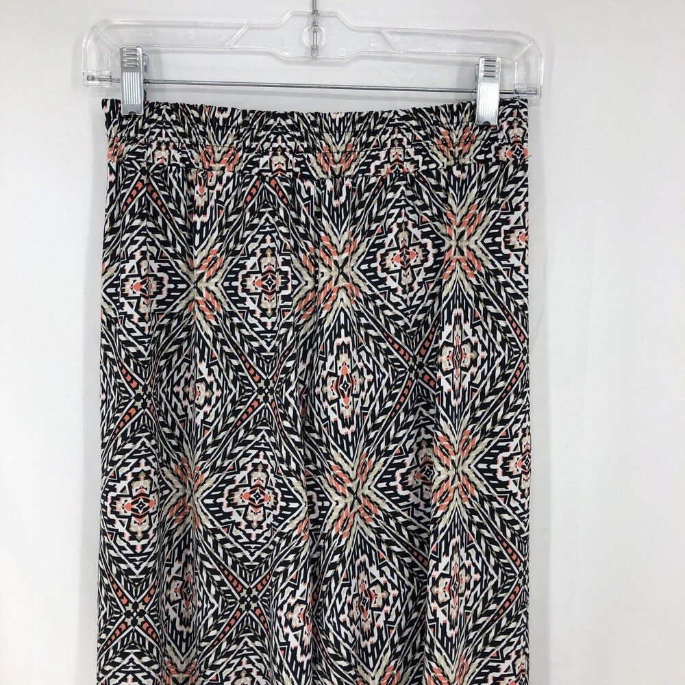 Christopher & Banks Pull On Slinky Geometric Aztec Boho Wide Leg Pants Small